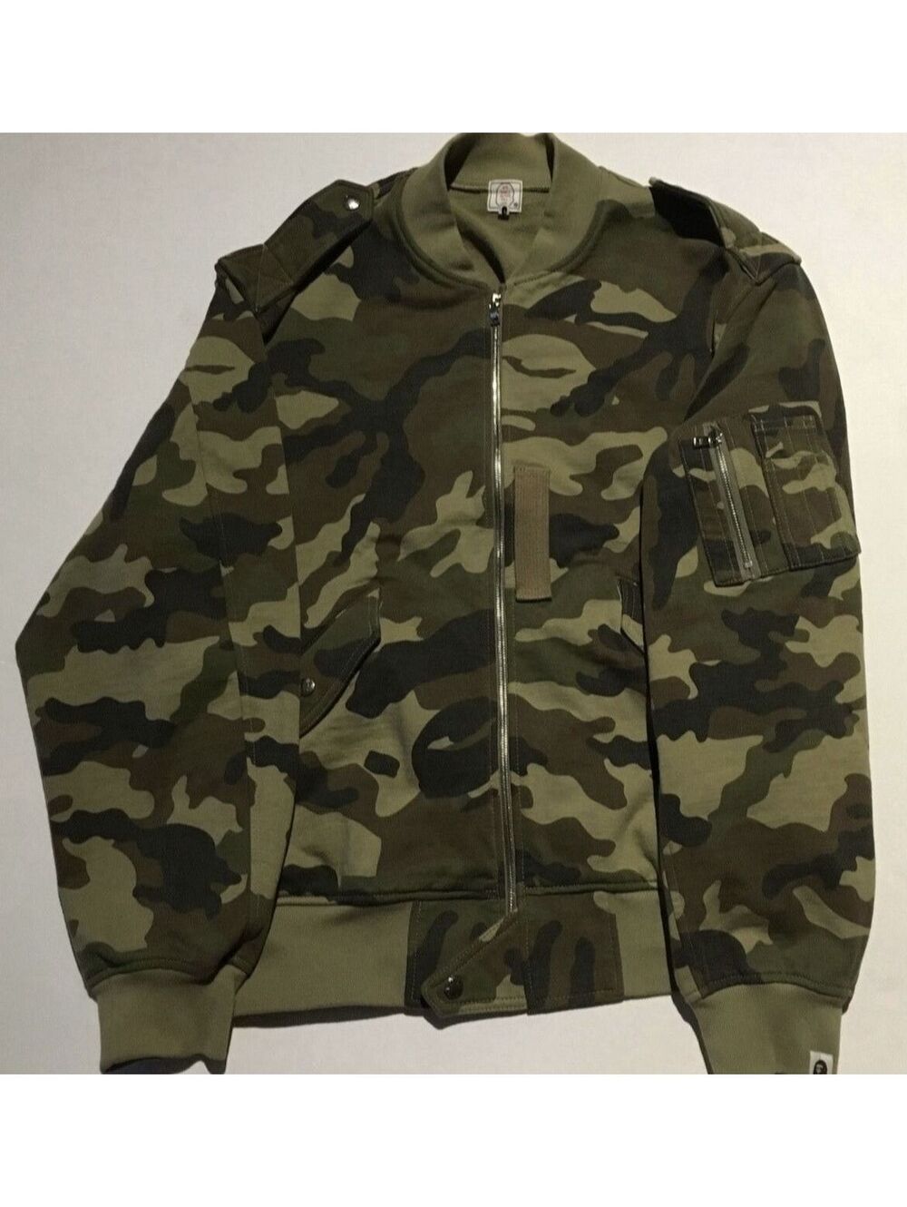 Bape camo MA-1 varsity bomber jacket